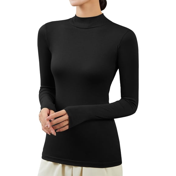 Warm Thermal Underwear Top Duds Women Thermal Tops Womens Thermal Tops Long Sleeve Turtleneck Pullover Women's Long Mens Thermals Top And Bottom Active Womens Thermal Tops Long Sleeve Shirt