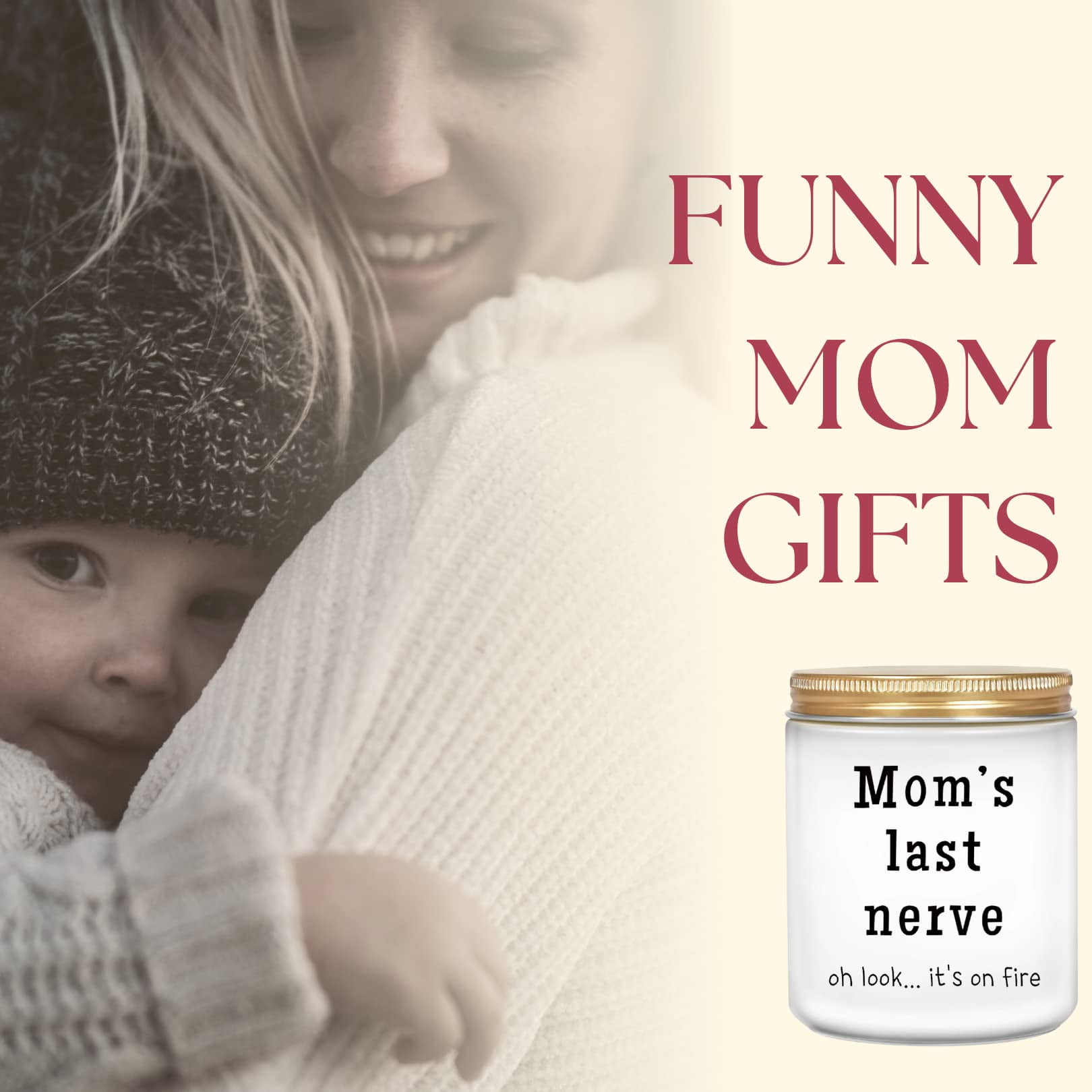 Funny Mom Gifts, Birthday Gifts for Mom from Son, Daughter, Presents for Mom,  Mother-in-Law, Bonus Mom, Stepmom, God Mother, New Mom Gifts for Women,  Vanilla Lavender Scented Candle 10oz