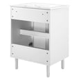 thumbnail image 4 of Calla 24" Perforated Metal Bathroom Vanity in White White, 4 of 11