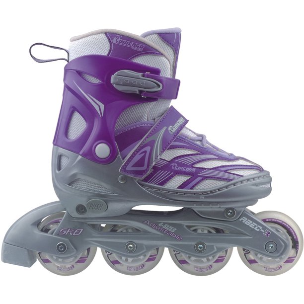 Chicago Girls' Adjustable Inline Skate, Size 1-4 - Walmart.com