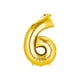 thumbnail image 1 of Globo Metalizado Gigante Forma de Numero 76 cm Celebraciones dorado, 1 of 2