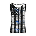 thumbnail image 4 of Aboser Womens Distressed USA Flag Tank Top Plus Size Sleeveless Cami Tops American Stars Stripes Print Shirts Casual Crewneck Patriotic Tees Memorial Day T Shirt, 4 of 4