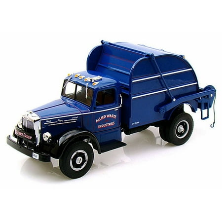 Mack L Rear Load Vintage Garbage Truck, Blue - First Gear Allied Waste