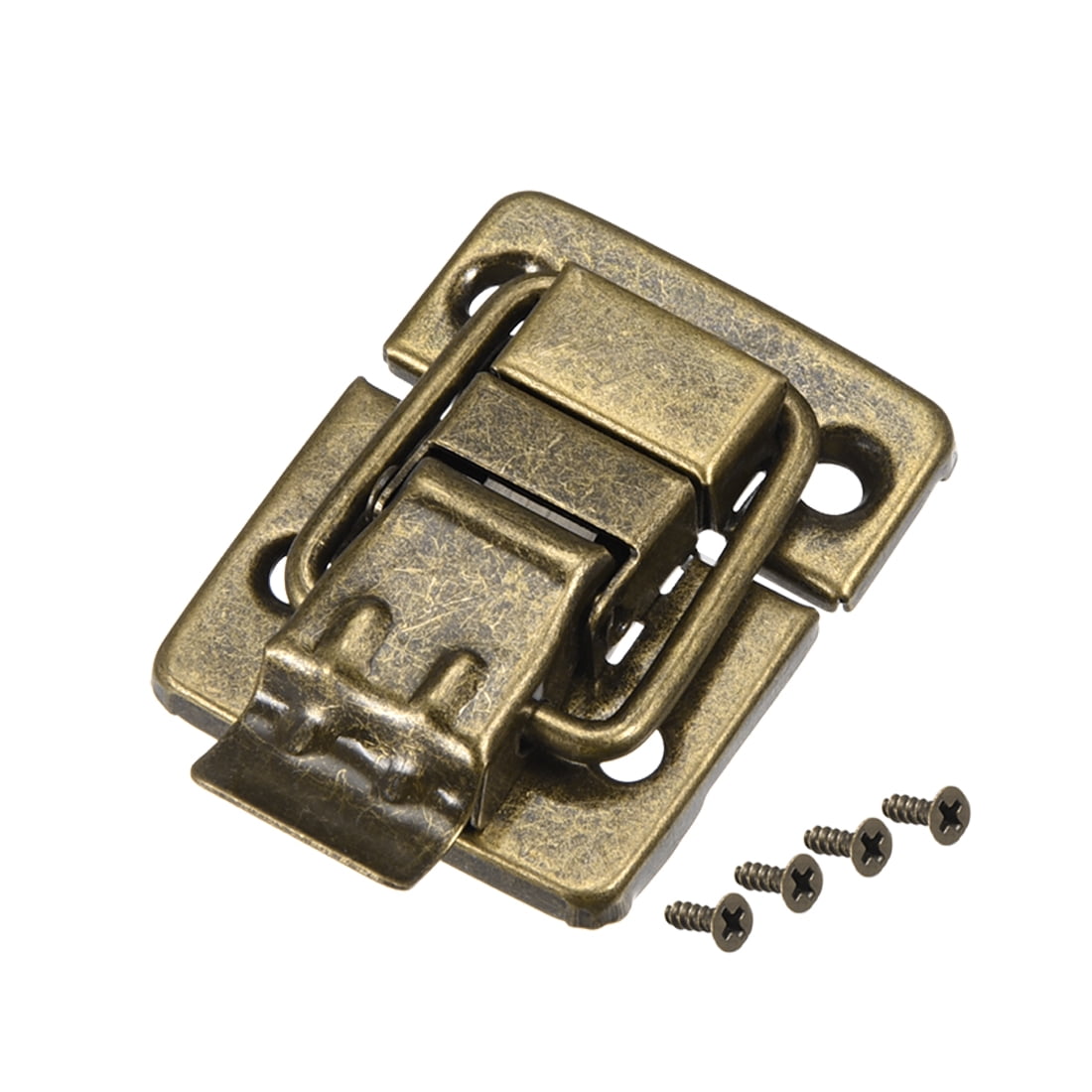 Uxcell 37mm x 30mm Metal Small Size Suitcase Hasp Catch Latch Bronze