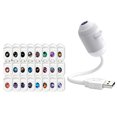 thumbnail image 2 of 2 In 1 USB Galaxy Star Projector Night Light, 360° Bendable Gooseneck Dimmable Lamp with 24 Interchangeable Cosmic Slides, Portable Starry Sky Decor Light for Bedroom Kids Room Car Travel Party, 2 of 9