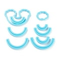 thumbnail image 2 of 2sets 9pcs Plastic Rainbow & Cloud Fondant Cutter set Cake Cupcake Decorating Tools for Paste Cookies Cutters Deep Sky Blue 2.6x4.6x0.8cm Inner Diameter: 3.6~8.5x0.3cm, 2 of 5