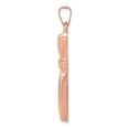 thumbnail image 3 of FJC Finejewelers 14 kt Rose Gold Textured And Polished Passion Cross Charm 34 mm x 17 mm, 3 of 6