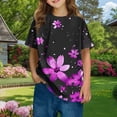 thumbnail image 2 of HVOBBTY T-shirt Décontracté à Manches Courtes pour Tout-Petits, T-shirt Imprimé Mode Col Rond Manches Courtes Rose Vif, 9 Ans, 2 of 5