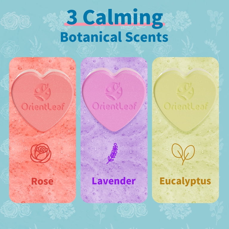 OrientLeaf Heart-Shaped Bath Bombs, 6 Count Floral Set photo 2
