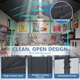 thumbnail image 5 of Bezseller 8*6 Outdoor Storage Tool Shed with Door and Floor, Plastic Outdoor Storage Shed with Steel Frame, Off-white, 5 of 10