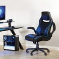 thumbnail image 2 of Xeno Gaming Chair in Black and Blue Faux Leather, 2 of 17