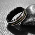 thumbnail image 2 of JQUEEN 8mm Black Tungsten Ring Inlaid Deer Antler Engagement Rings, 2 of 5