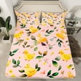 thumbnail image 2 of Manfei Cute Yellow Duck Queen Sheet Set (4-Piece) Rustic Farmhouse Fall Leaves Luxury Decor For Girls Kids, 2 of 7