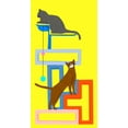 thumbnail image 2 of Blanckslate   19x32 White Modern Wood Framed Museum Art Print Titled - Mod Cats Collection B, 2 of 4