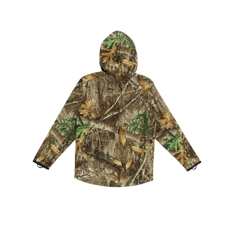 Realtree Boy s Tech Fleece Hoodie with Built in Neck Gaiter Walmart