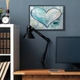 thumbnail image 2 of Graffiti Texture Heart Blue White 30 in x 24 in Framed Painting Art Print, by Stupell Home Décor, 2 of 7