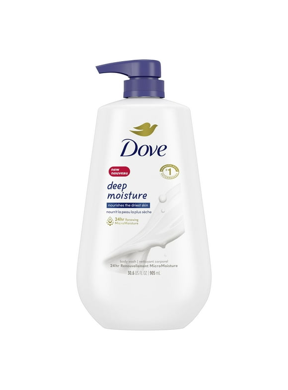 Dove Deep Moisture Nourishing Long Lasting Women's Body Wash, 30.6 fl oz