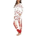 thumbnail image 2 of FKELYI Music Christmas Women Pajama Size 2XL Soft Xmas Snowflake Forest Woman Pajamas Chrsitmas 2 PCS Stretchy Nightwear for Women Sleepwear, 2 of 5