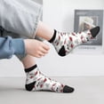 thumbnail image 5 of Goofa Koi Fish Pattern Non Slip Socks with Grips for Elderly, Crew Socks Yoga Hospital Socks Cushioned Sole Gripper Socks for Men Women, 5 of 5