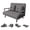 Grey double bed, variant on Leavader 3 in 1 Convertible Folding Sofa Bed with 5-Position Adjustable Backrest, Single Sleeper Chair Lounger Fold Flat Guest Bed 72.5" Blue with Pillow for Small Space Living Room Bedroom Office