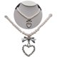 thumbnail image 2 of Stylish Heart Pendant Necklace for Women Girl Imitation Pearls Beaded Neckchain Jewelry for Parties and Casual Wear, 2 of 4