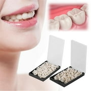 BOOBEAUTY 50pcs Temporary Dental Crowns For Porcelain Teeth, Dental Teeth Temporary Realistic Oral Care Anterior Molar Crown Teeth