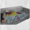 thumbnail image 6 of Florida Soft Flannel Fleece Blanket, Weathered Colorful Surfboards and Hand Drawn Anchors Paradise Beach, Cozy Plush for Indoor and Outdoor Use, 60" x 80", Pale Grey and Multicolor, by Ambesonne, 6 of 6