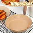 thumbnail image 1 of Neinkie 100Pcs /Set Air Fryer Disposable Paper Liner,Disposable Fryer Paper Pads, Non-Stick Air Fryer Lined Oil Resistant, Waterproof, Food Grade Baking Paper Baking Microwave Baking Paper, 1 of 7