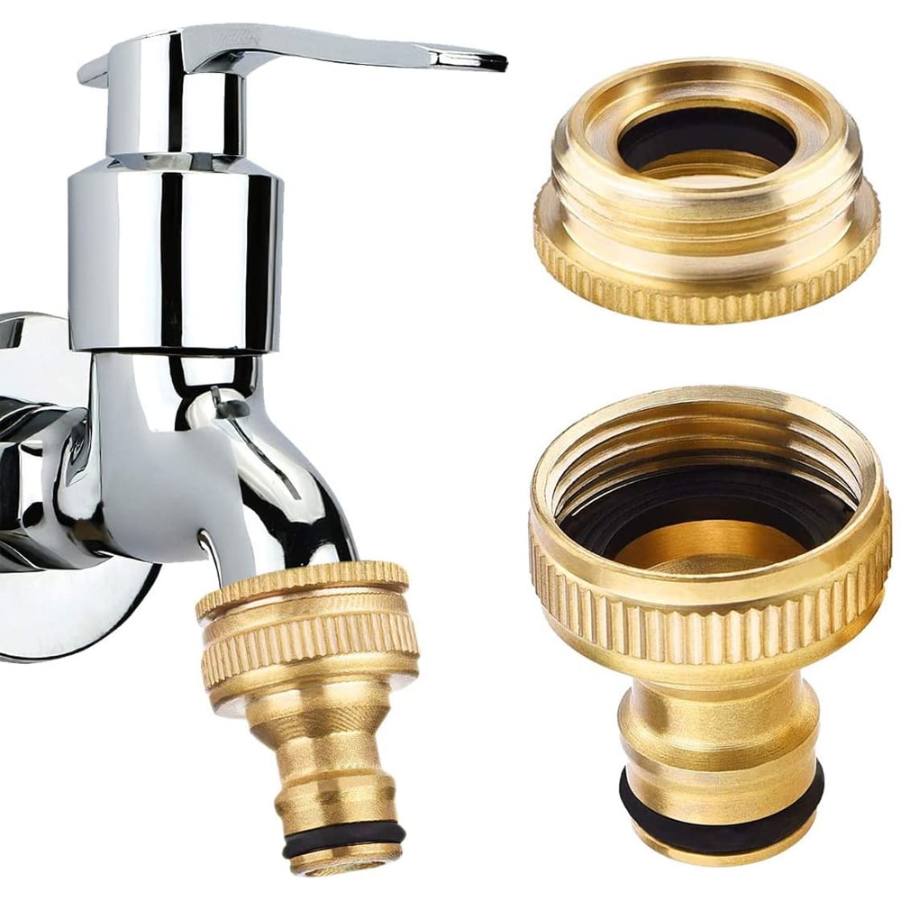 10 Type Threaded Brass Hose Tap Connector Garden Water Pipe Adaptor