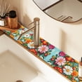 thumbnail image 2 of Yayeee Faucet Mat for Kitchen Sink 14.7" Diatomite Long Splash Guard Pad, Pink Floral Tomatoes, 2 of 7