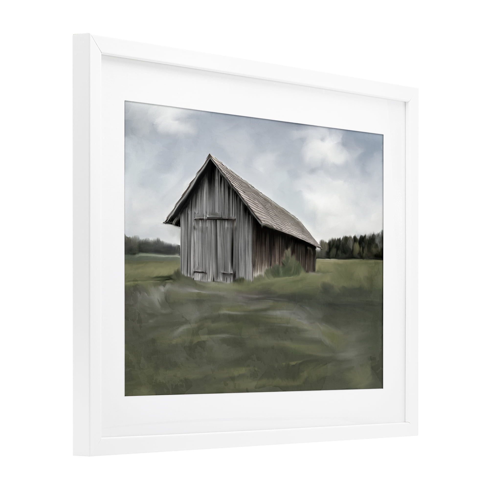 Stupell Industries Farm's Back Pasture White Framed Print Under Glass, design by Kim Allen