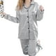 thumbnail image 1 of Conjunto de pijama de seda para mujer, de 2 piezas ropa de dormir, pantalones de manga larga para el hogar, ropa de noche qym unisex, 1 of 2