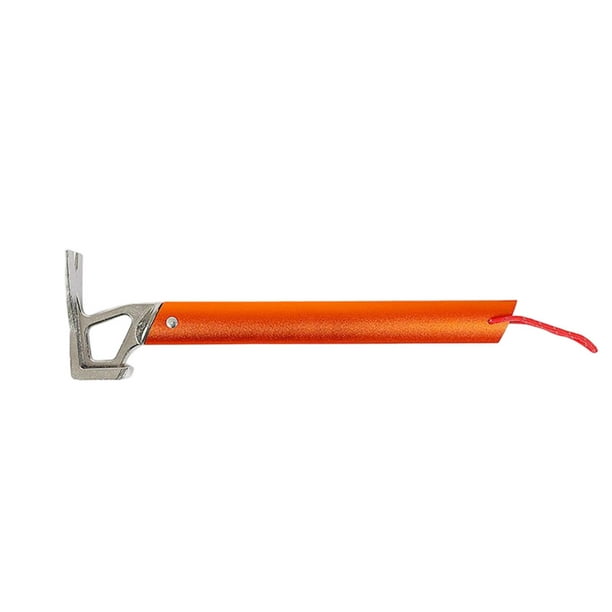 Ximing Multifunctional Tent Peg , Puller Tool Heavy Duty Driver Stainless  Steel Aluminum Alloy Accessories Nail Extractor for Camping Hiking Orange