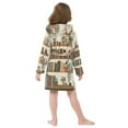 thumbnail image 7 of FORMRS Niños Bathrobe Unisex Hooded Robe Soft Plush Pajamas Sleepwear, Size 7-9T, Shelf Plants, 7 of 7