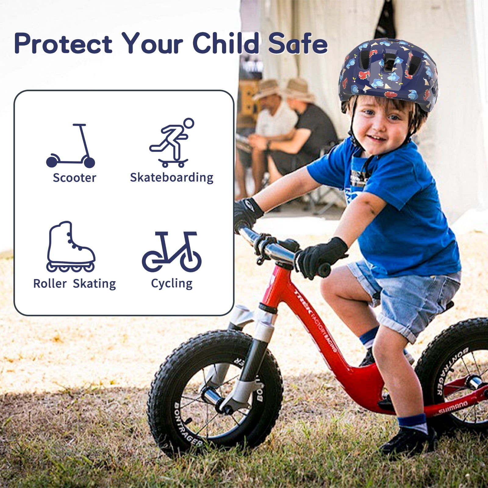 GLAF Baby Bike Helmet Toddler Helmets for 1 Year Old and Up Infant Girls Boys Multi Sport Adjustable for Scooter Bicycle Kids Youth Child Skateboard Safety Cycling