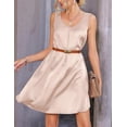 thumbnail image 4 of EKOUAER Women's 2 Pack Satin Silk Tank Sleepwear V Neck Sleepshirts Soft Sleeveless Chemise Nightdress, 4 of 6