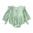 thumbnail image 5 of Zshosam Long Sleeve Baby Girl Christmas Bodysuits Baby Boy Romper Solid Long Sleeve Sweatshirt Romper Newborn Fall Winter Clothes Size 0 3 Months,(Green 0-3 Months), 5 of 6