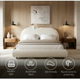 thumbnail image 3 of Premium Queen Size Lift Up Storage Bed with Modern Thick & Smooth Headboard, Performance Fabric Upholstery - Hydraulic Lifting Underneath, Ample Storage Space, Boho, Free Assembly, 3 of 18