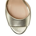 thumbnail image 4 of FSJ Women Simple Platform Chunky Block High Heel Sandals Ankle Buckle Strap Round Open Toe Comfy Thick Wedding Party Evening Dressy Shoes Size 6 Gold, 4 of 4