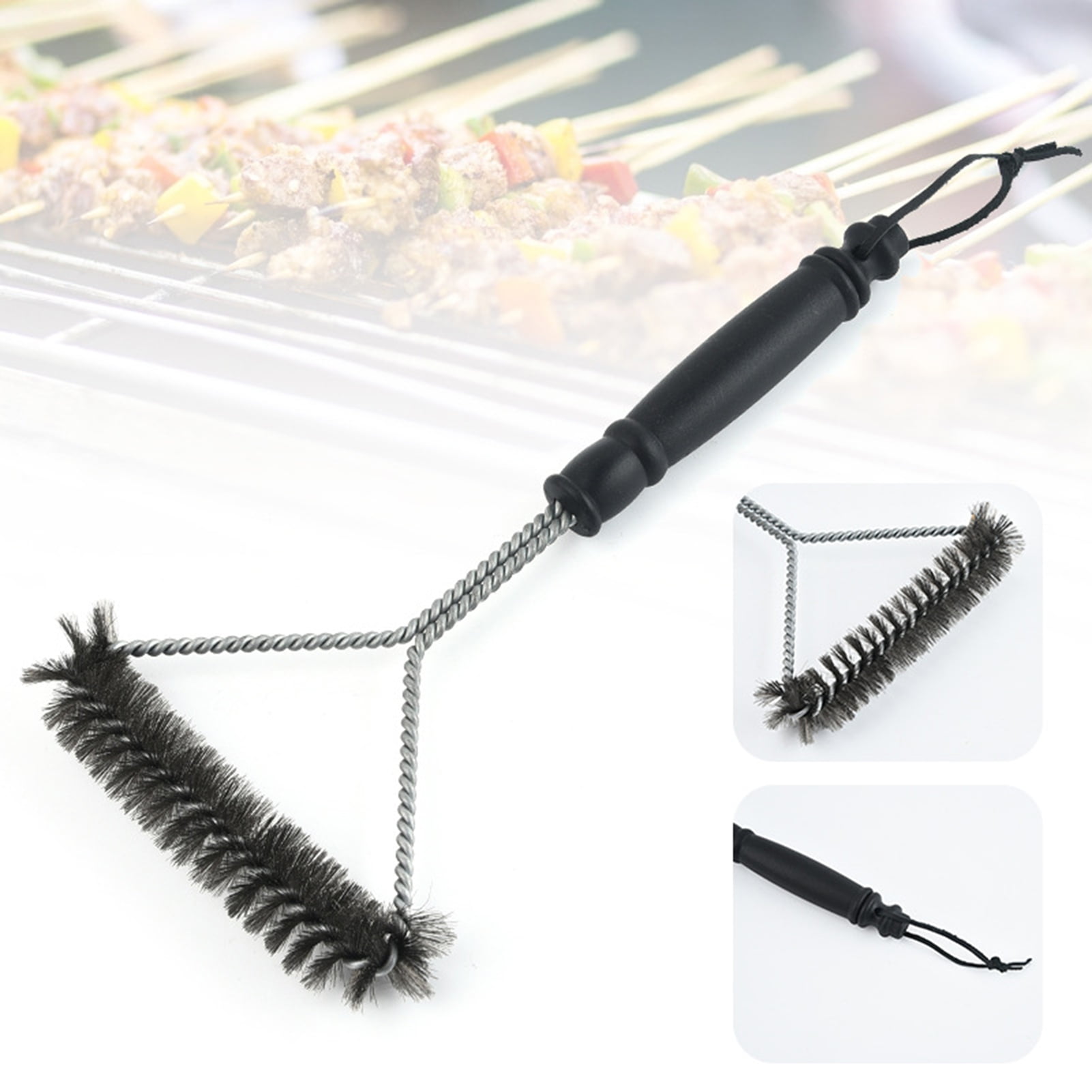 Washranp Grill Brush with Stainless Steel Galvanized Wire Bristles