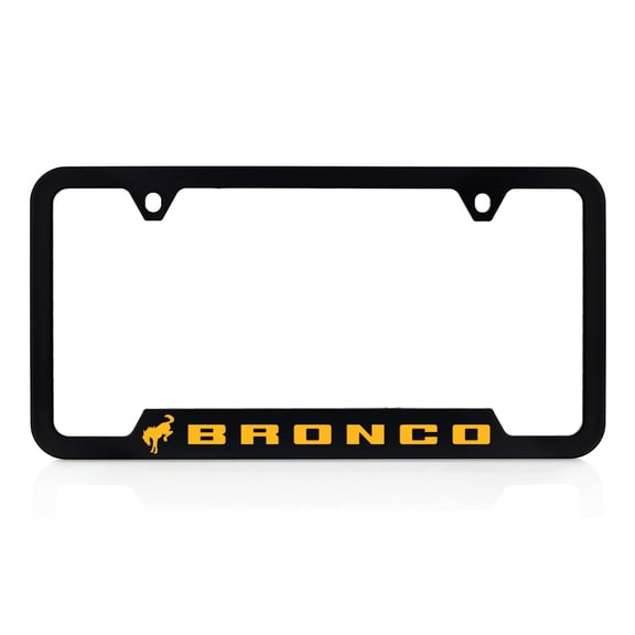 Ford Bronco UV Printed Plastic License Plate Frame - Orange