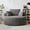 Grey, variant on CKEASEAN 50" Corduroy Modern Round Chaise Longue Chair Indoor, Cloud Circle Chair with Deep Seat, Upholstered Sleeper Chaise with Backrest Pillow Design for Living Room, Bedroom, No Assembly Required
