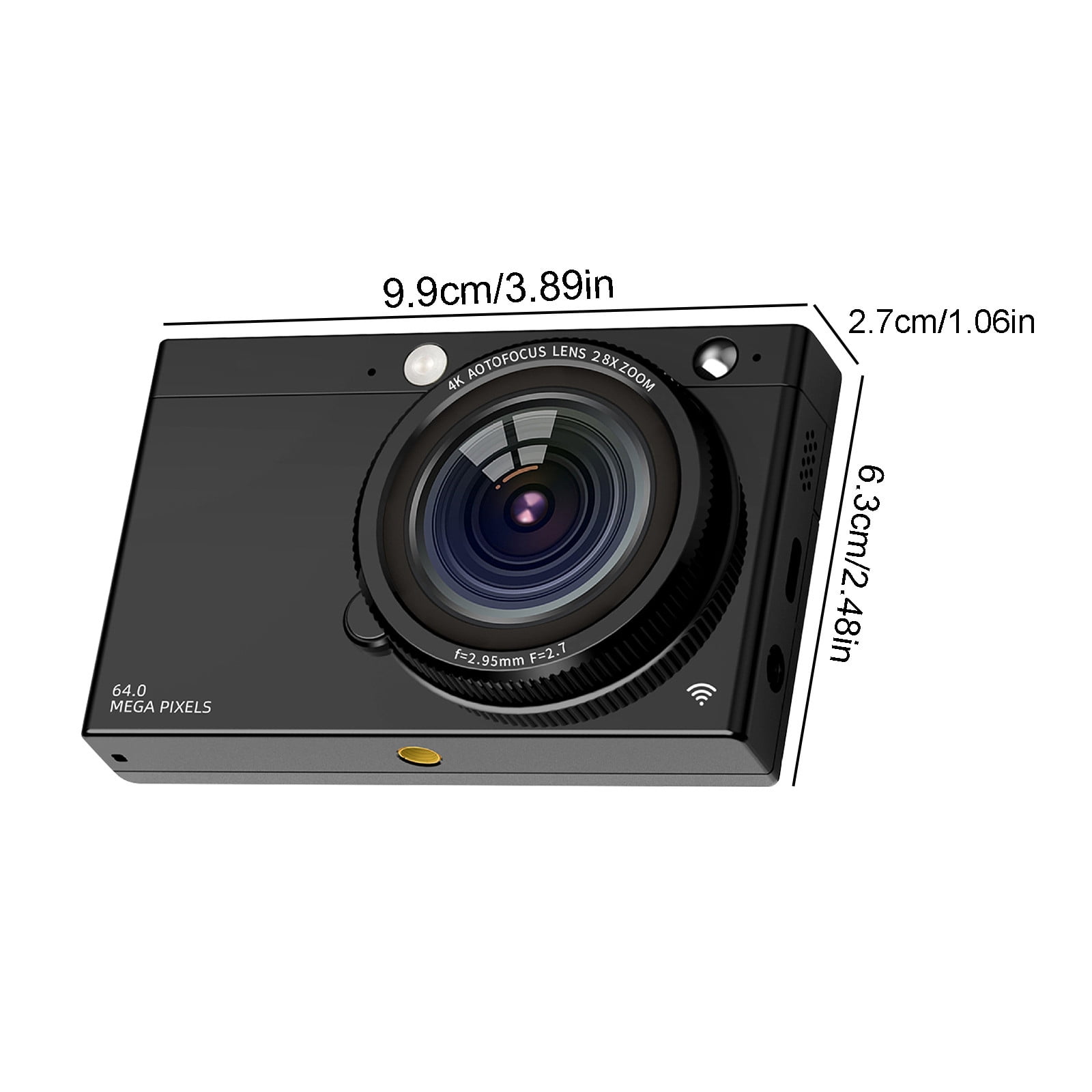 Bwiyojiz 64MP FHD Digital Camera with WiFi.83in Screen Take Photos and Videos Travel Camcorder 28X Digital Supports Transferring Photos To Mobile Phone, Gifts for Him