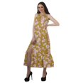 thumbnail image 3 of Moomaya Robe Imprimée Femme Fête Mariage Tenue de Soirée Col Halter Rayonne Robe Maxi, 3 of 4