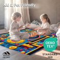thumbnail image 4 of ODIKA 8'x10' Machine Washable Non-Slip Area Rug, Abstract Game Console High Traffic Rug, Blue, 85053, 4 of 7