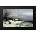 thumbnail image 2 of Lundby, Anders Anderson 14x10 Black Modern Framed Museum Art Print Titled - Starnberger Sea Under Snow, 2 of 5