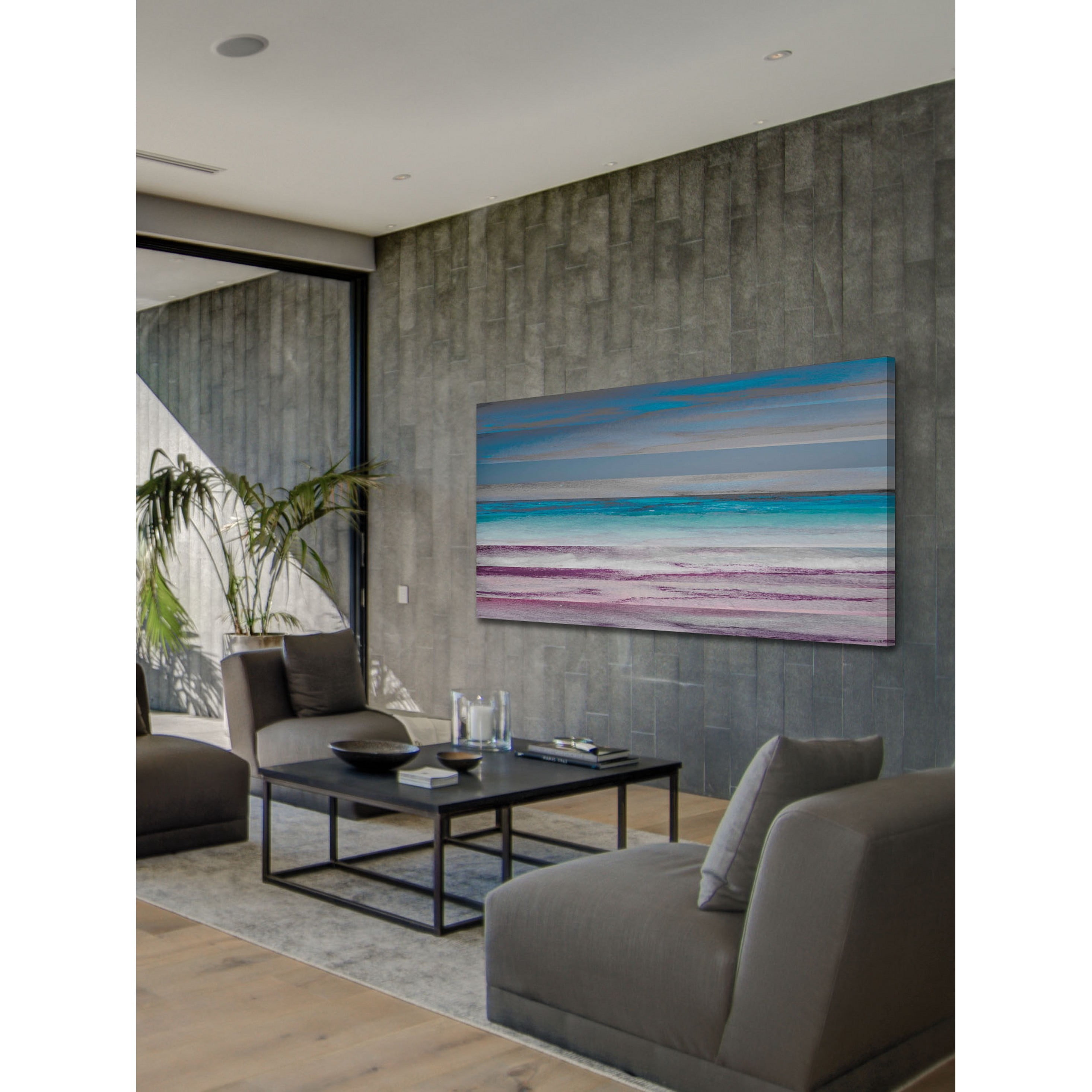 Parvez Taj  - "Shoreline" Print on Canvas 36 x 18