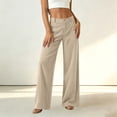 thumbnail image 5 of DHFJKG Wide Leg Pants For Women Corduroy Palazzo Workwear Elastic Waistband Long Pants Fall Clothes, 5 of 7