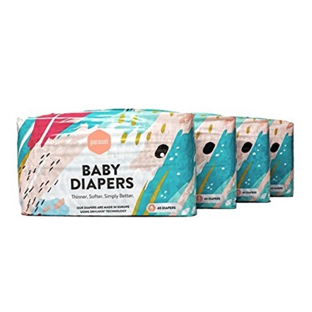 Parasol Diapers Pack Of 4 Discover, Size 4 (2035 Lbs), 160 Diapers