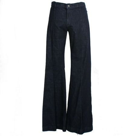 Ralph Lauren Woven Jeans - RALPH LAUREN Womens Navy Flare Jeans Size: 28 Waist
